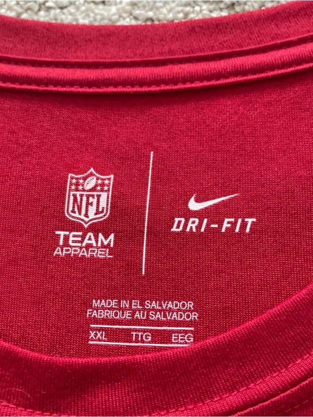 Arizona Cardinals Shirt Mens 2XL Red Nike Dri-Fit Short Sleeve NFL Team Apparel